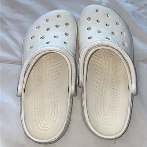 Super cute and fun White Crocs !!